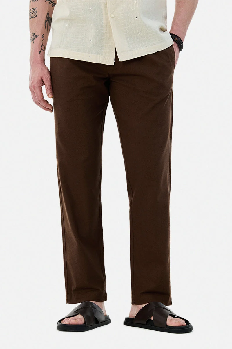 SNITCH Linen Blend Baggy Trousers